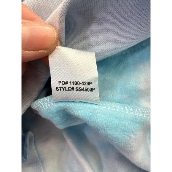 Independent Trading Company Tie Dye Pullover Sweatshirt Medium Blue Artsy Comfor - Picture 6 of 7